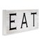 Stupell Industries EAT Farmhouse Kitchen Sign Soft Distressed Pattern Framed Giclee Design By Lettered and Lined